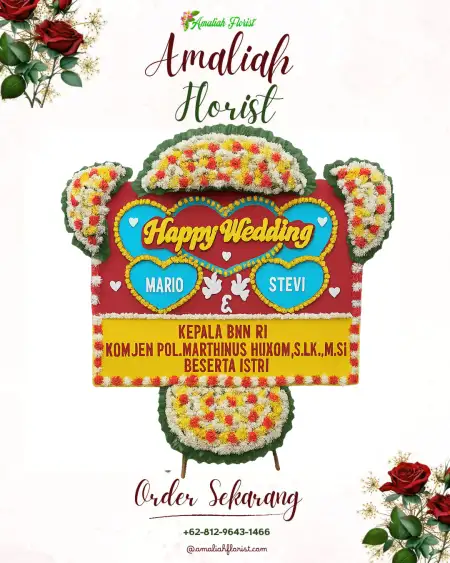 Papan Bunga Pernikahan Cidikit